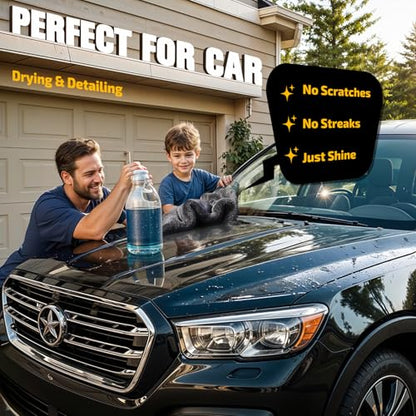 2 Pack 1200 GSM Car Drying Towels