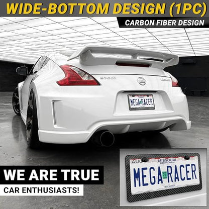 Premium Carbon Fiber Design License Plate Frame