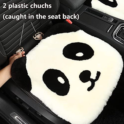 Genuine Sheepskin Car Seat Cushion Seat Covers for Cars Trucks SUV Comfort Seat Protector Pad for Car Driver Seat Car Accessories for Women Office Chair Car Decor