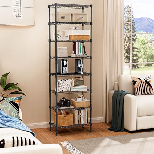 8 Tier 2000 lbs Storage Rack Metal Wire Shelving Unit (8 Count)