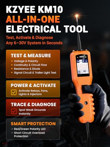 KM10 Power Circuit Probe Tester with Live Waveform Display