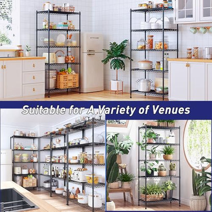 5 Tier Wire Shelving Unit (2 Count)