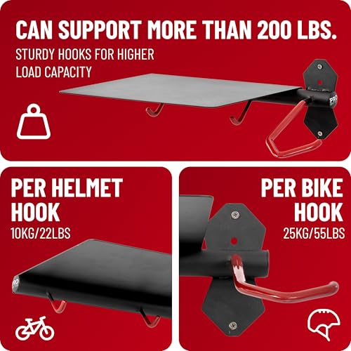 Bike Wall Mount with Storage Shelf