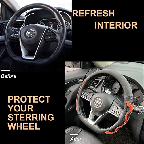 D Shaped Comfy Grip Steering Wheel Cover 14.5