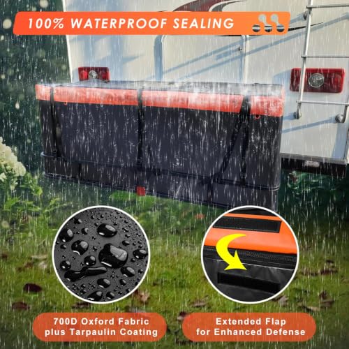 Hitch Mount Cargo Carrier Rack Basket 53"*19"*5"+Waterproof Bag 9 Cu.Ft