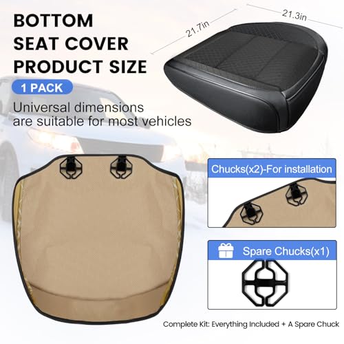1 Pack Black Ventilated Cooling Mesh Bottom Car Seat Covers