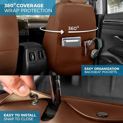 Curated Teracotta Leather Seat Covers for Cars & SUVs