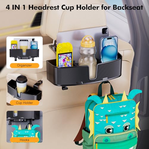 Car Headrest Cup Holder for Back Seat Organizer for Multi
