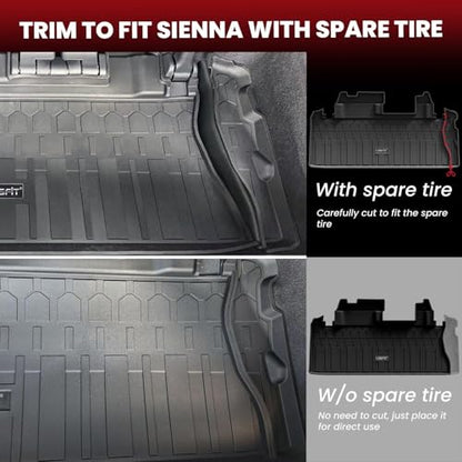 Floor Mats for Toyota Sienna 8 Seats 2021