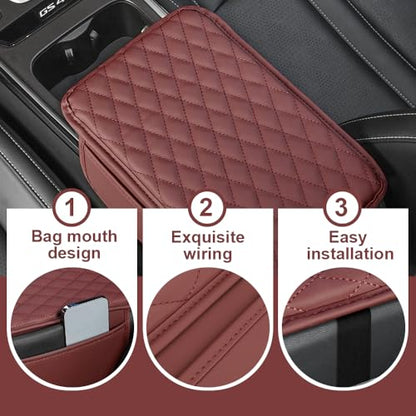 Memory Cotton Leather Car Armrest Box Pad