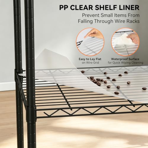 6 Tier Wire Storage Shelves with PP Shim