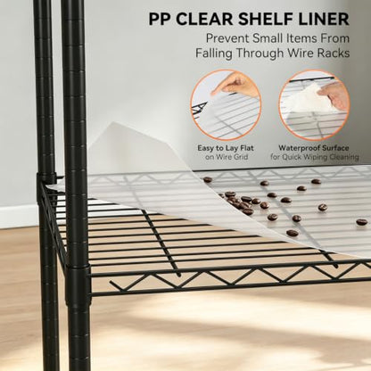 6 Tier Wire Storage Shelves with PP Shim