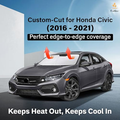 Windshield Sun Shade Compatible for Honda Civic 2016