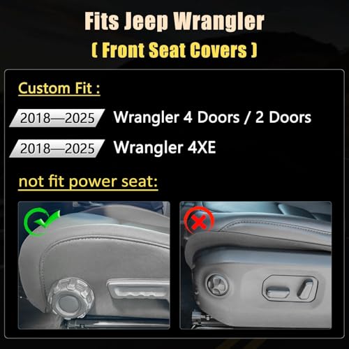Wrangler JL Seat Covers Custom Fit for Jeep Wrangler (3 Count)