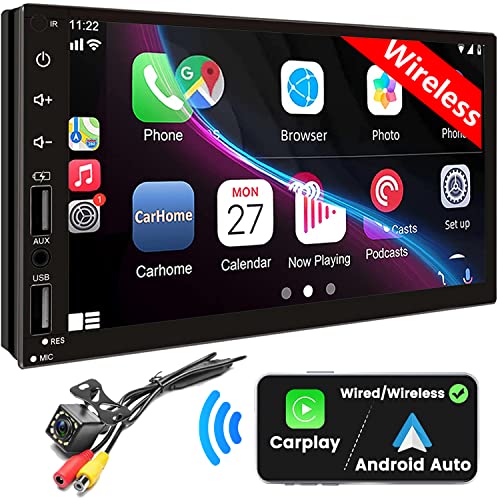 Wireless Carplay Double Din Car Stereo with Android Auto