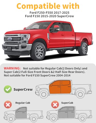 Window Rain Guards for Ford F150 2015 (4 Count)
