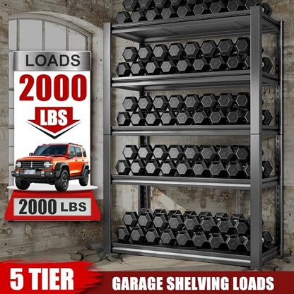Storage Shelves 2000LBS Garage Shelving Heavy Duty (2 Count)