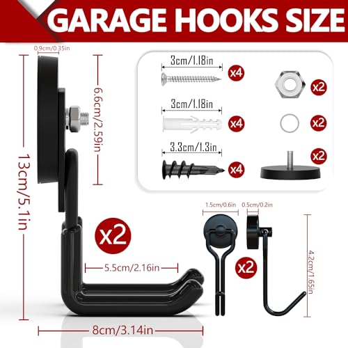 Heavy Duty Magnetic Hooks (2 Count)