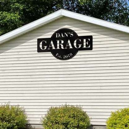 Personalized Metal Workshop Sign for Dad