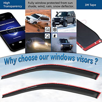 2pcs Window Visors Rain Guards for 1996