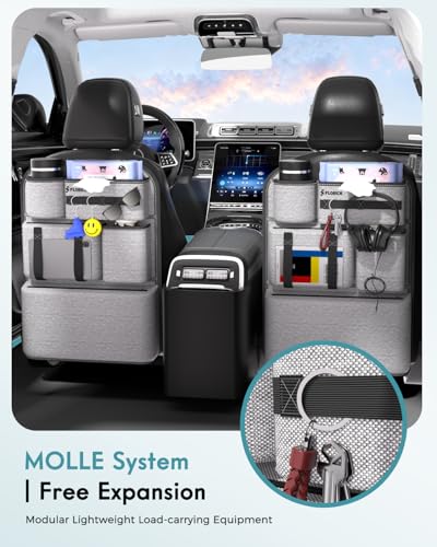 PU Coated Fabric Car Backseat Organizer (17.6 Ounce)