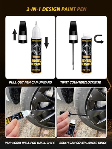 Black Rim Touch Up Paint Compatible with Kia