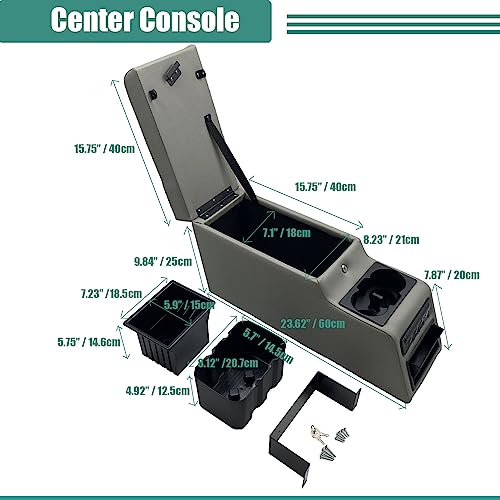 31515 Deluxe Locking Center Console for Jeep CJ