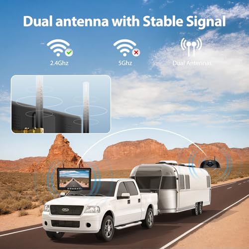 Wireless RV Backup Camera System with 10.1