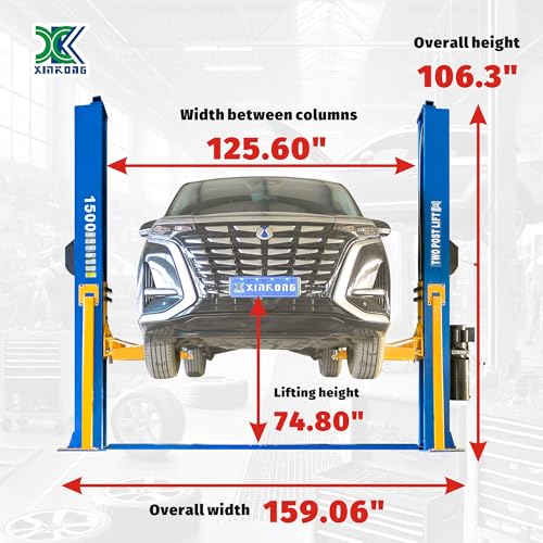 Auto 2 Post Car Lift 15000 lb Capacity Truck Hoist