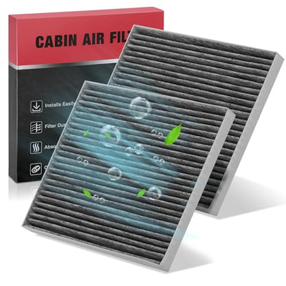 2 Pack Cabin Air Filters with Activated Carbon Compatible with Chrysler Grand Caravan 2021