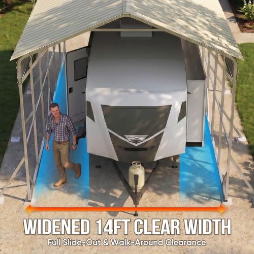 14x30x15 FT RV Metal Carport