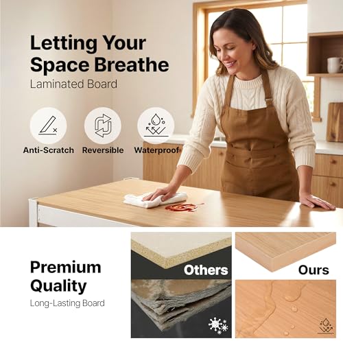 House White 48.1" W 5 Tier Storage Shelves Garage Shelving Unit