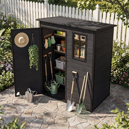 5x3 FT Outdoor Storage Shed with Reinforced Floor & Window