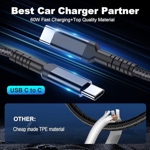 iPhone 17 Car Charger USB C Fast Charge Cable