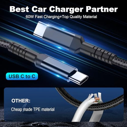 iPhone 17 Car Charger USB C Fast Charge Cable