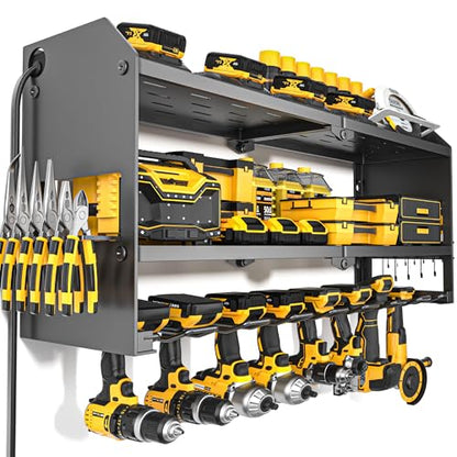 Power Tool Organizer with Charging Station Wall Mount