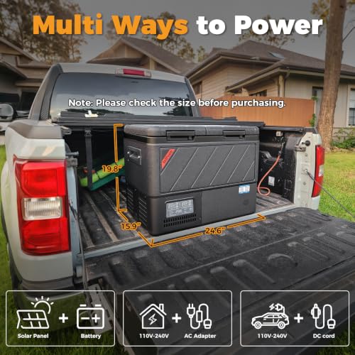 12V Refrigerator 48 Quart Electric Cooler Dual Zone Car Fridge