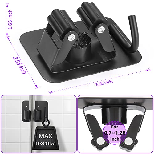 Stainless Steel Broom Holder (4 Count)