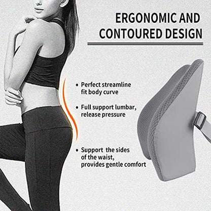 Memory Foam Lumbar Support Pillow for Car