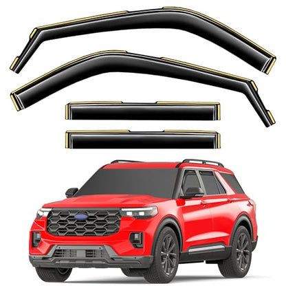 in Channel Window Visors Rain Guards for Ford Explorer 2020 (4 Count)