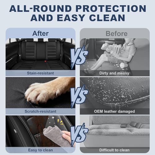 Car Seat Covers Custom Fit for Honda Accord 2023 2024 2025 2026 Full Set Waterproof Faux Leather Full Coverage Car Seat Protector