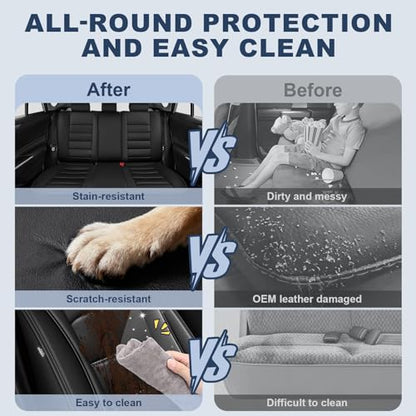 Car Seat Covers Custom Fit for Honda Accord 2023 2024 2025 2026 Full Set Waterproof Faux Leather Full Coverage Car Seat Protector