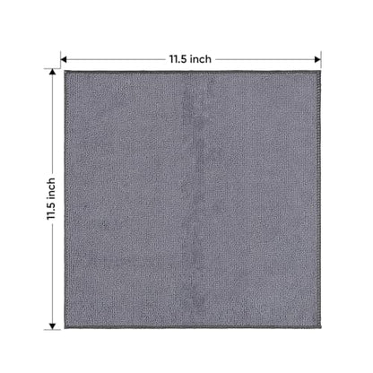 Grey Microfiber Cleaning Cloth 20 Pack 11.5 x 11.5 inch Microfiber Towels for Cars Ultra Absorbent Car Washing Cloth Lint Free Streak Free Cleaning Rags for Car Kitchen Window (20 Count)