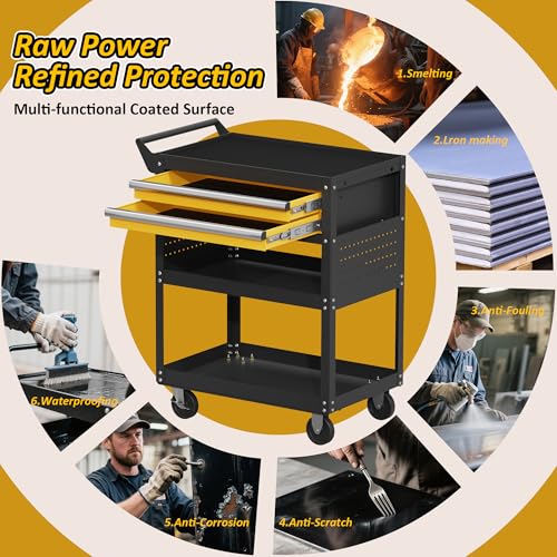 5 Tier Heavy Duty Rolling Tool Cart