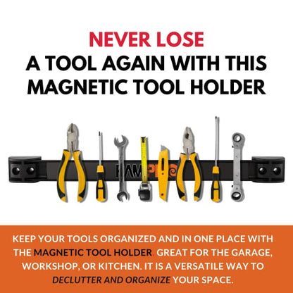 Vanitek 12 Inch Magnetic Metal Tool Holder Organizer Racks (4 Count)