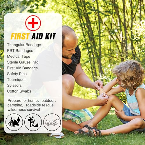 Car Roadside Emergency Kit with Jumper Cables Air Compressor