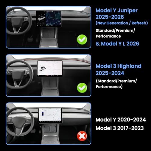 for Tesla Model Y Juniper & Model Y L Under Screen Storage Organizer 2025