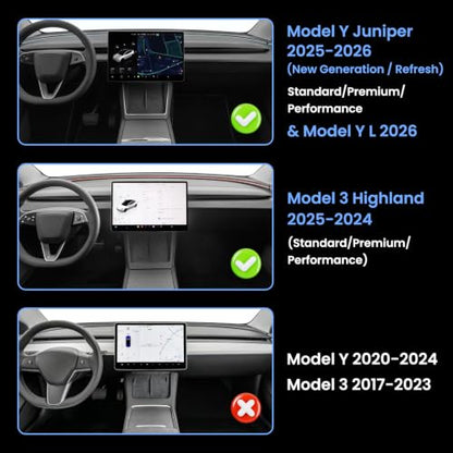 for Tesla Model Y Juniper & Model Y L Under Screen Storage Organizer 2025