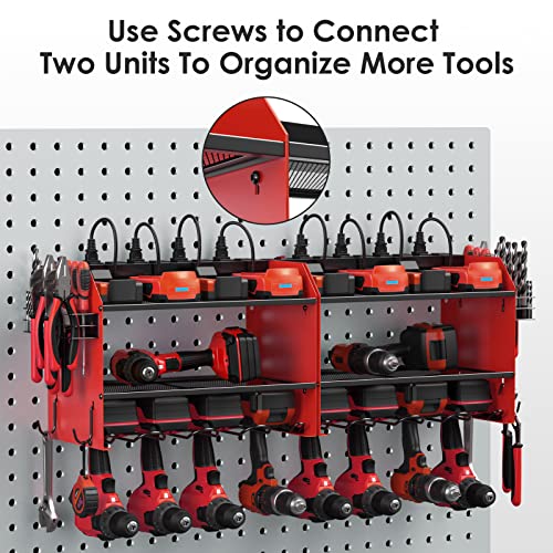 Wall Mount Modular Tool Charging Organizer