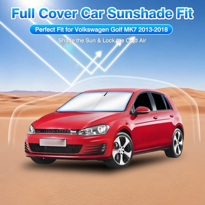 Windshield Sun Shade for Volkswagen Golf MK7 2013 (8 Count)